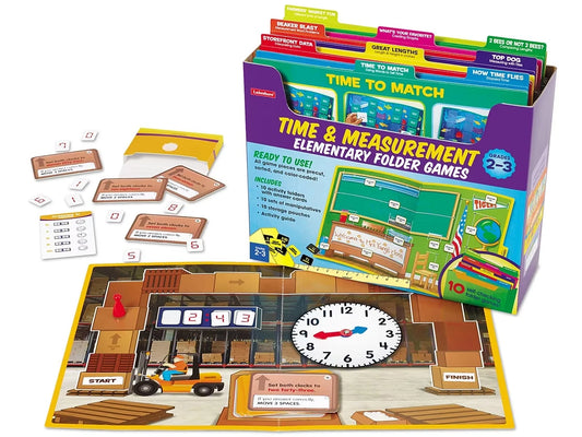 Time & Measurement Folder Game Library - Gr. 2-3 - US 8206