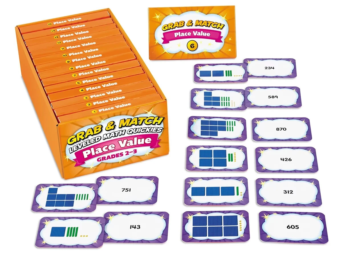 Grab & Match Leveled Place Value Quickies - Gr. 2-3 - US 2926