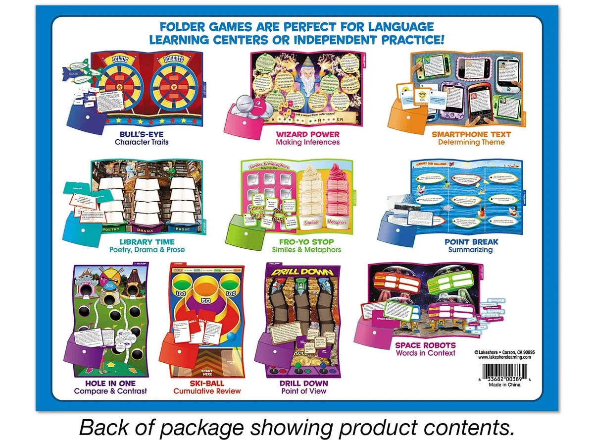 Reading Literature Folder Game Library - Gr. 4-5 - US 2247