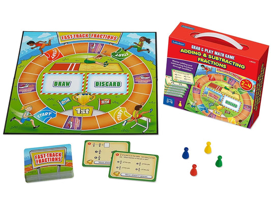 Adding & Subtracting Fractions Grab & Play Game - Gr. 3-4 - US 6035