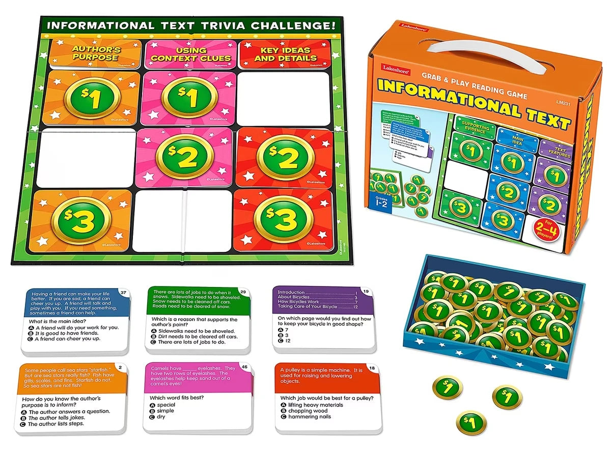 Informational Text Grab & Play Game - Gr. 1-2 - US 5221