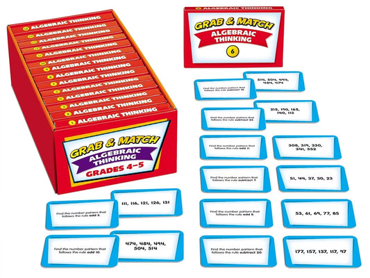 Grab & Match Leveled Algebraic Thinking Quickies - Gr. 4-5 - US 1385