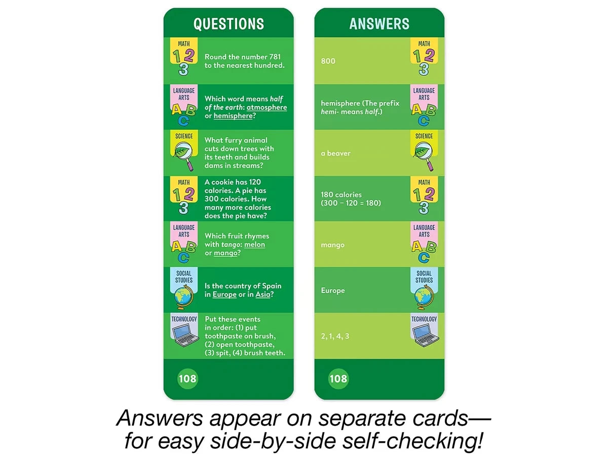 Brain Quest Challenge Cards - Gr. 3 - US 1722