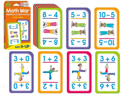 Math War: Addition & Subtraction Game Cards - US 4241