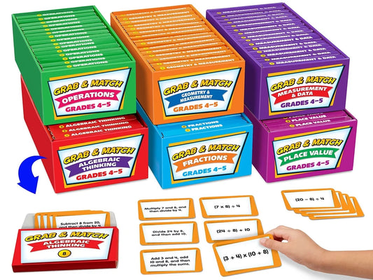 Grab & Match Leveled Math Quickies - Gr. 4-5 - Complete Set - US 8808