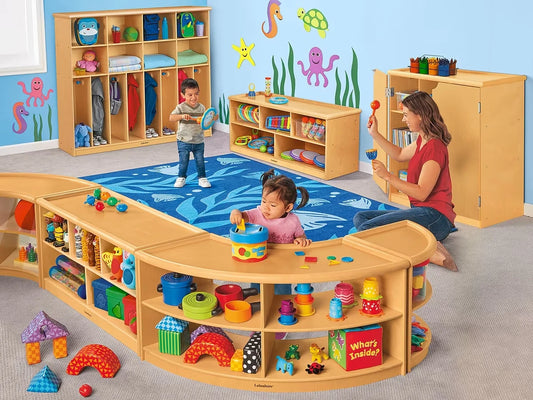 First Steps® Curved Storage Center with Acrylic Back - US 4765