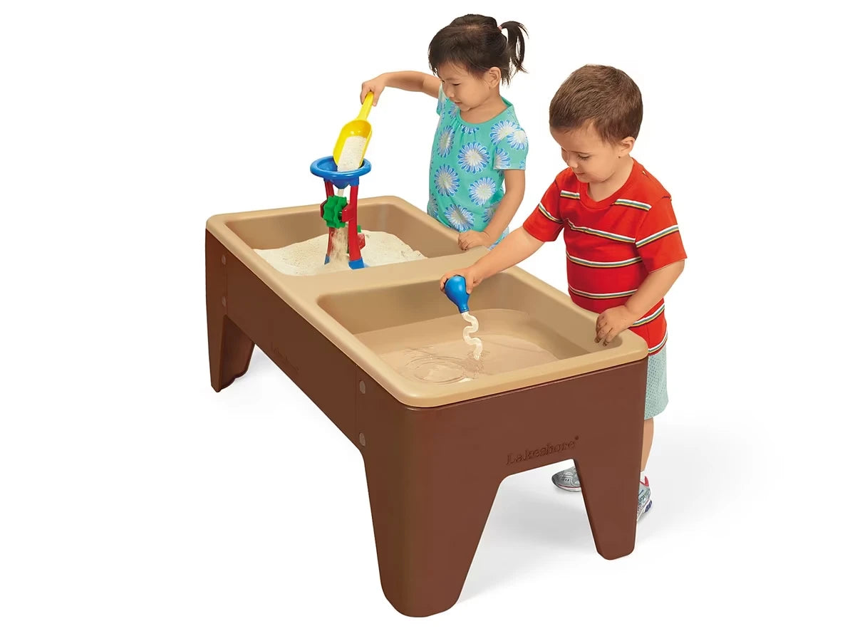 Toddler Two-Station Sand & Water Table - Natural Colors - US 9691