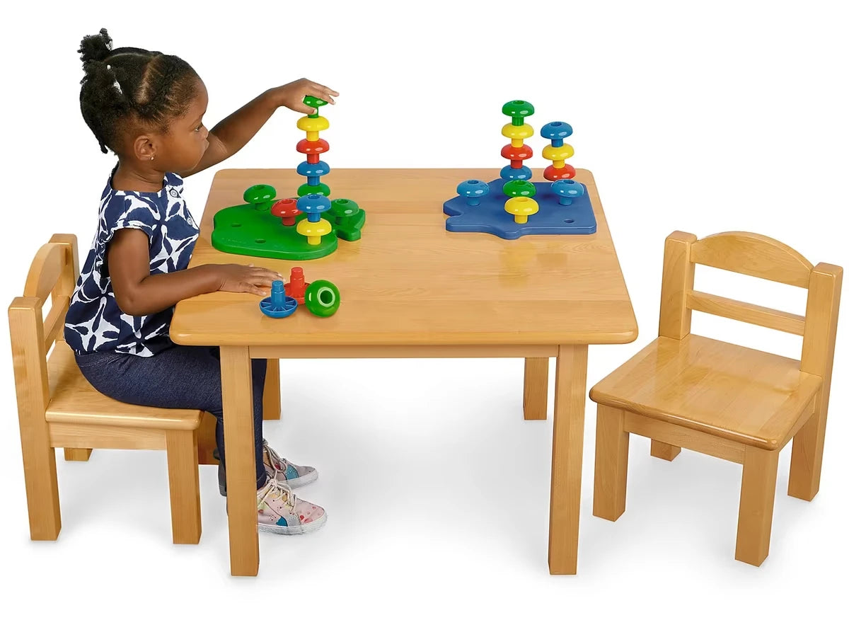 Toddler Hardwood Table & Chairs Set - US 5631