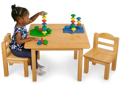 Toddler Hardwood Table & Chairs Set - US 5631