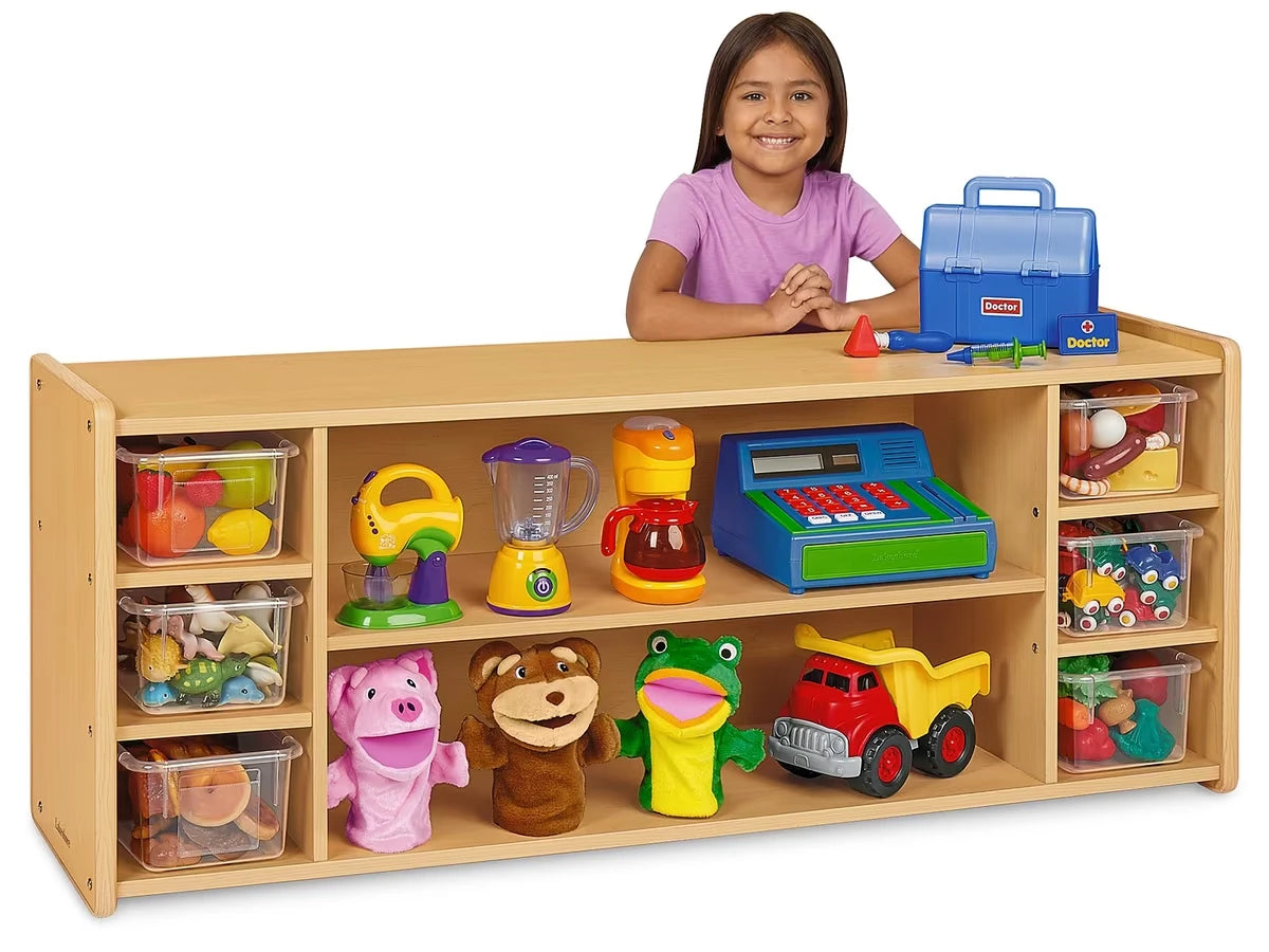 Heavy-Duty Low Cubbies & Shelves Storage Unit - US 1677