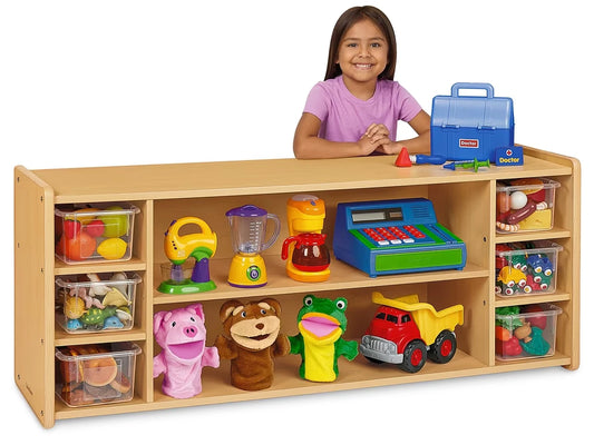 Heavy-Duty Low Cubbies & Shelves Storage Unit - US 1677
