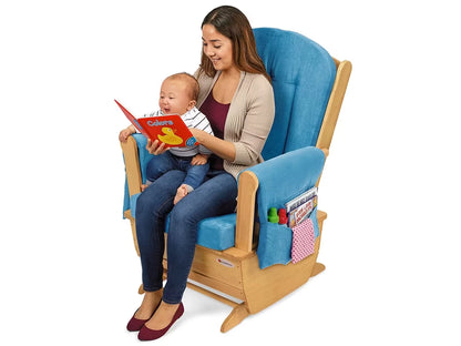Classroom-Safe Glider Rocker - Blue Microfiber - US 8759