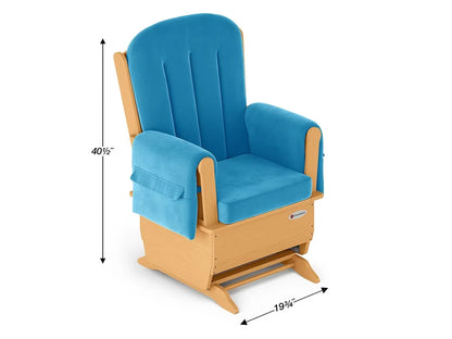Classroom-Safe Glider Rocker - Blue Microfiber - US 8759