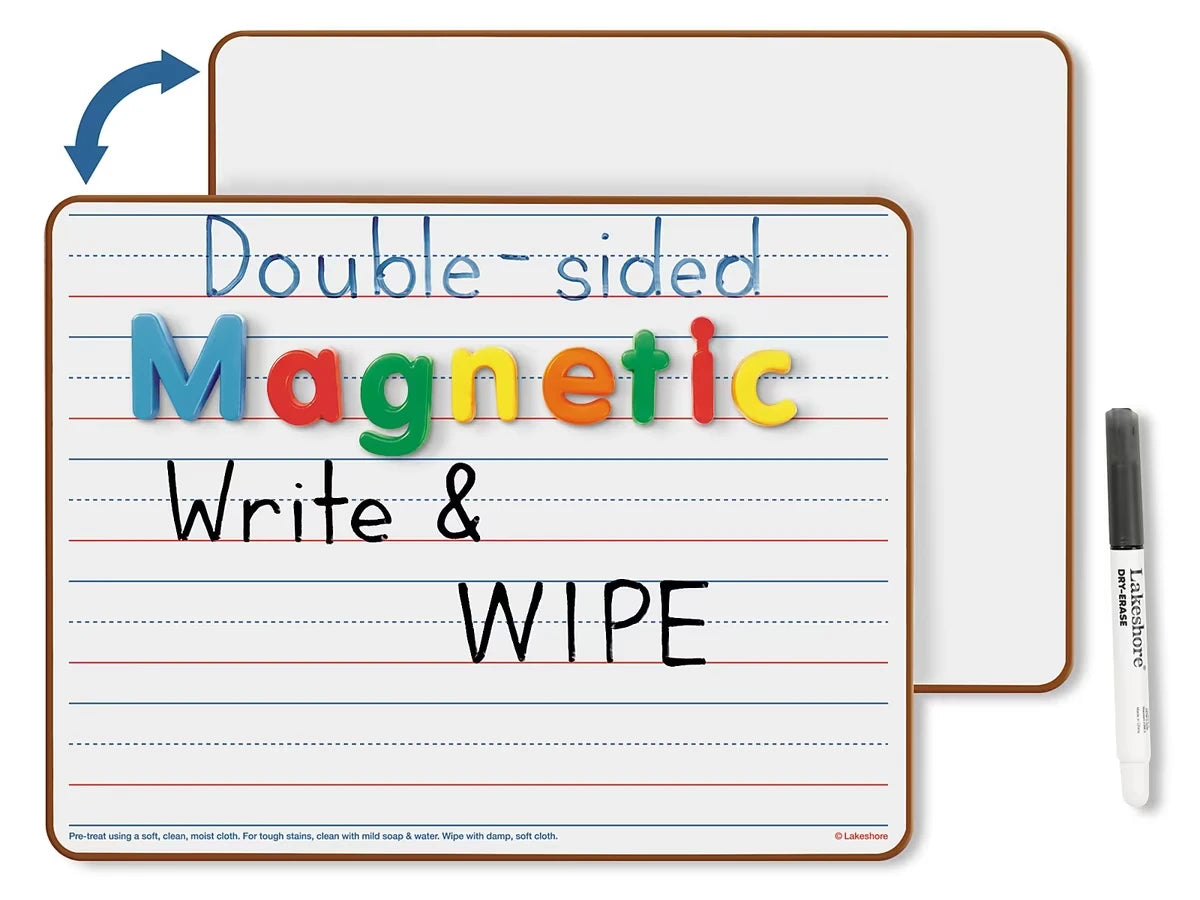 Double-Sided Magnetic Write & Wipe Board - US 6483