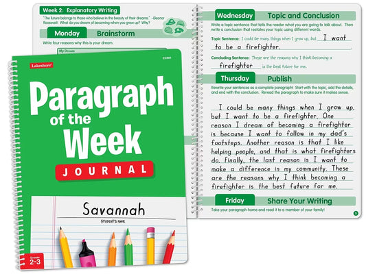 Paragraph of the Week Journal - Gr. 2-3 - US 2017