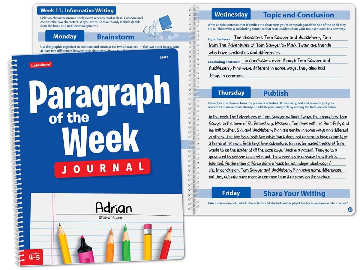 Paragraph of the Week Journal - Gr. 4-5 - US 8248