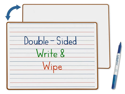 Double-Sided Learn to Print Write & Wipe Board - US 7318