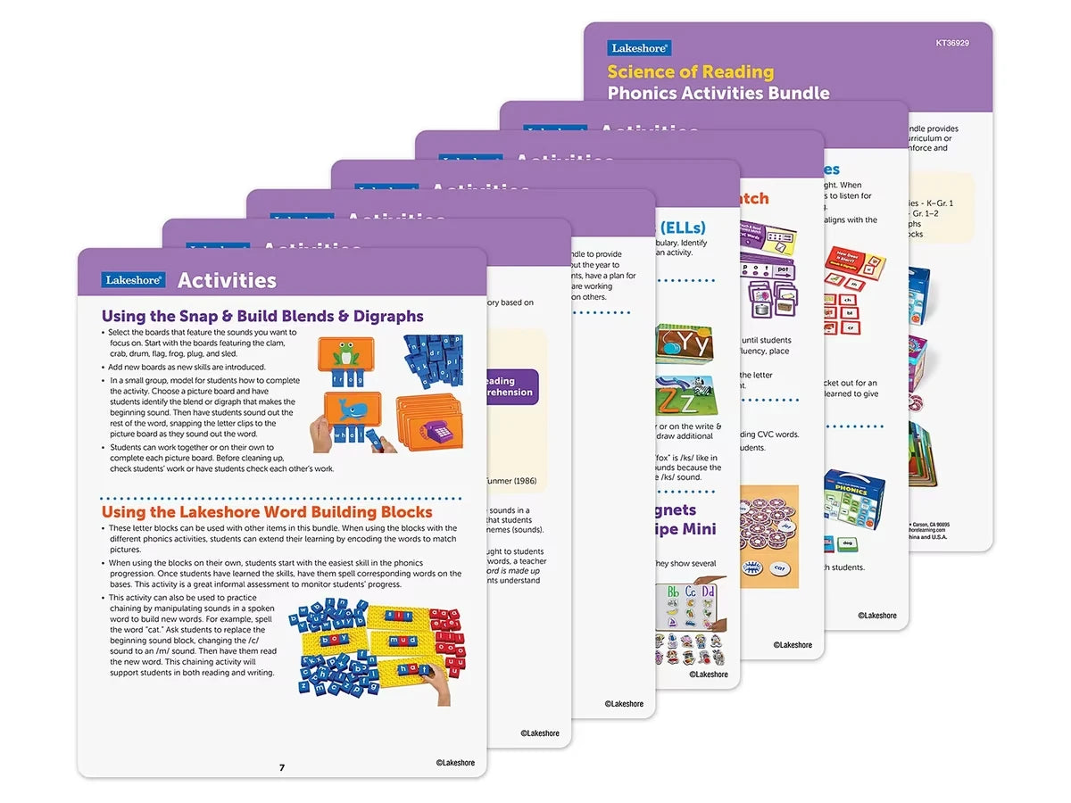 Science of Reading Phonics Activities Bundle - K-Gr. 1 - US 7082