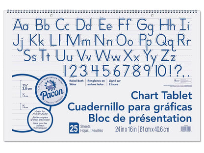1 1/2" Ruled Chart Tablets - US 6322
