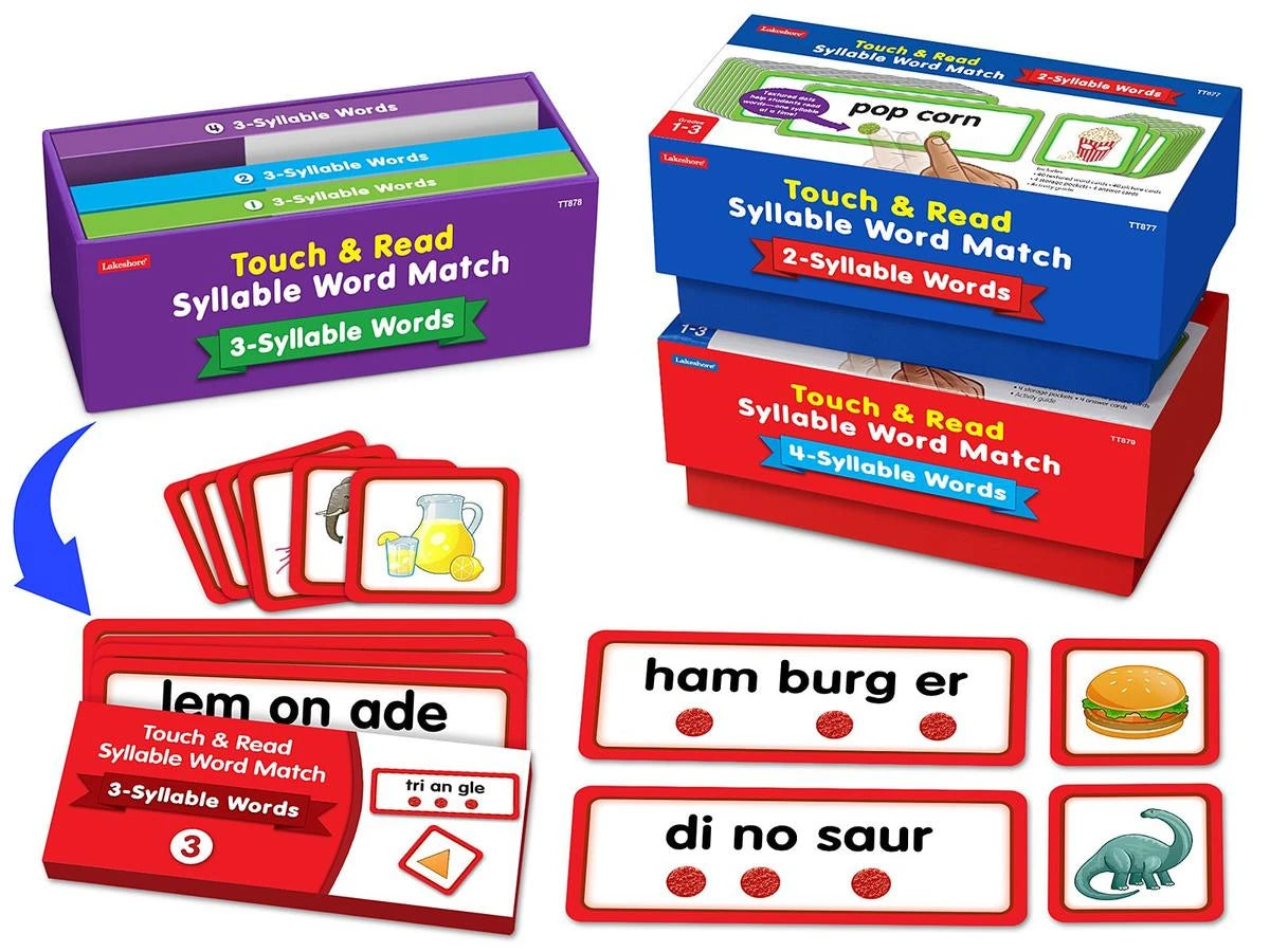 Touch & Read Syllable Word Match - Complete Set - US 8805