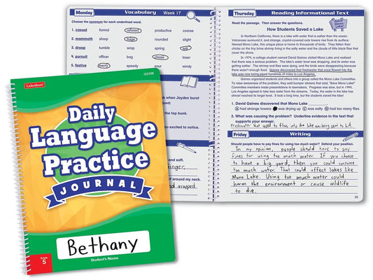 Daily Language Practice Journal - Gr. 5 - US 2762