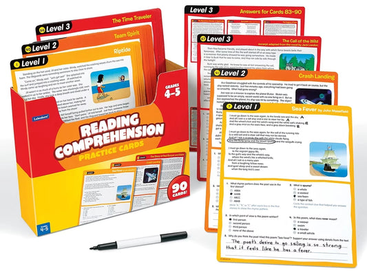 Reading Comprehension Practice Cards - Gr. 4-5 - US 1801