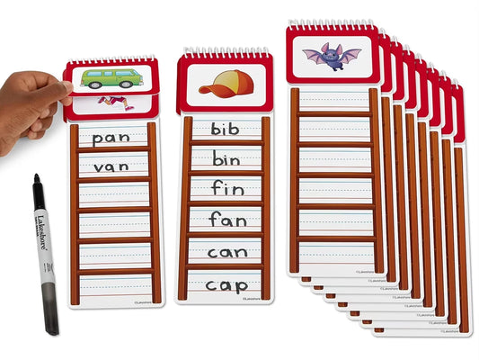 Write & Wipe Word Ladders - CVC Words - US 4723