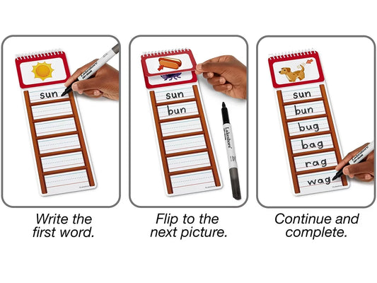 Write & Wipe Word Ladders - CVC Words - US 4723