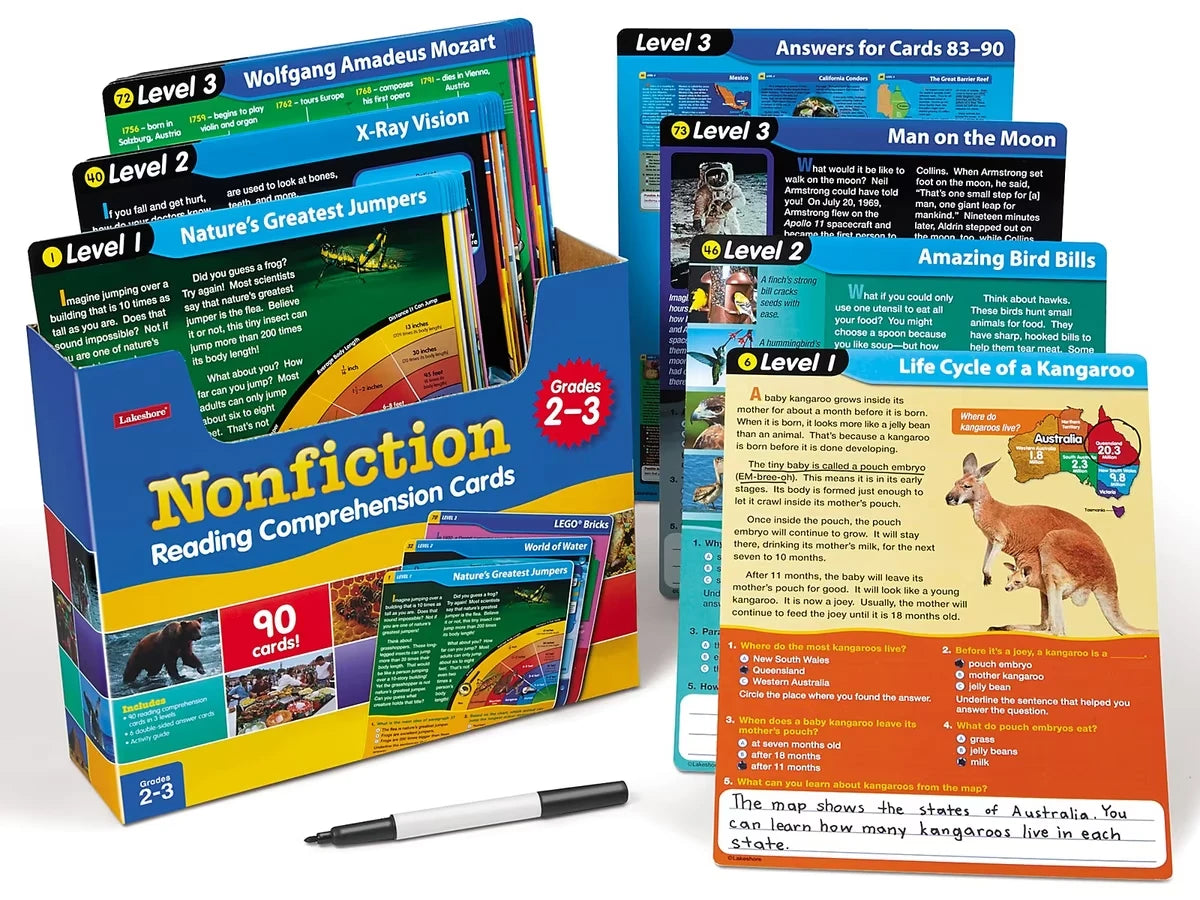 Nonfiction Reading Comprehension Practice Cards - Gr. 2-3 - US 2286