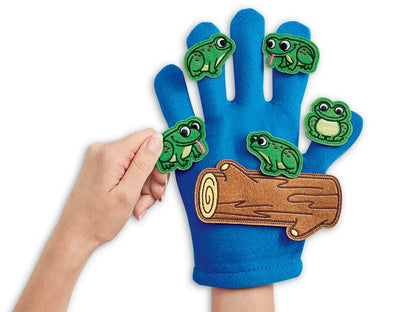 Five Green & Speckled Frogs Storytelling Puppets - US 2187
