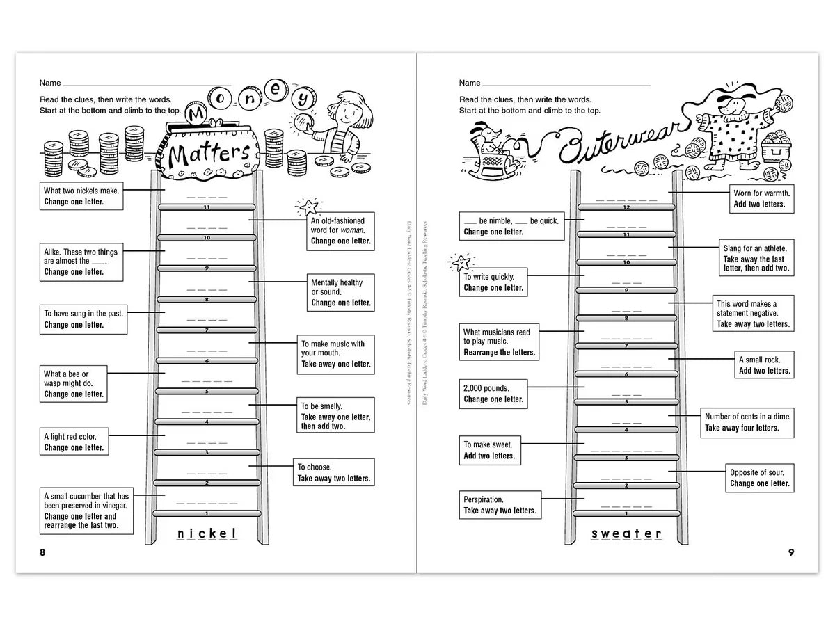 Daily Word Ladders Workbook - Gr. 4-6 - US 2120