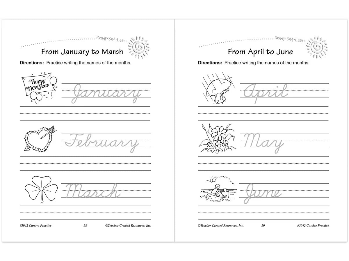 Cursive Writing Practice Workbook - US 8621