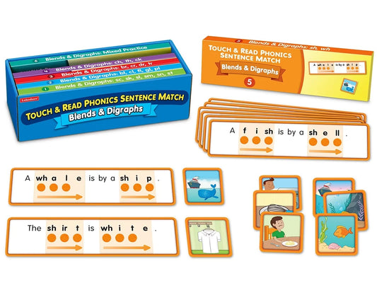 Touch & Read Blends & Digraphs Sentence Match - US 2869