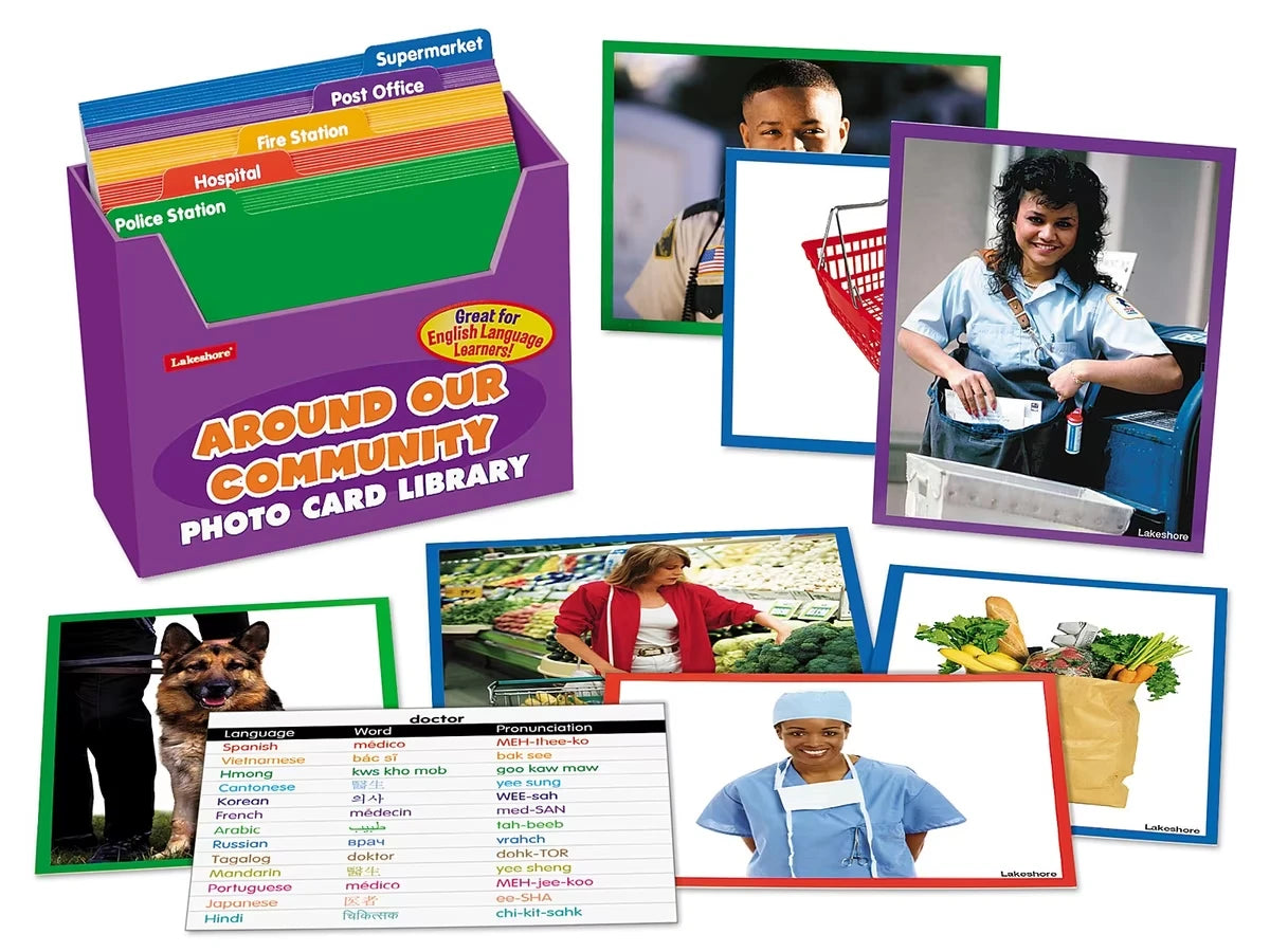 Around Our Community Vocabulary Development Photo Card Library - US 6692