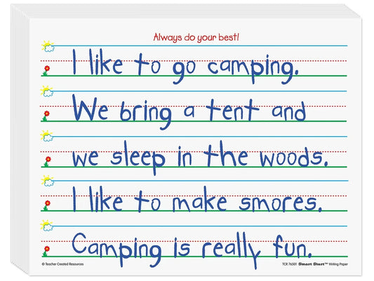 Smart Start 1" Ruled Writing Paper - K-Gr. 1 - US 2641
