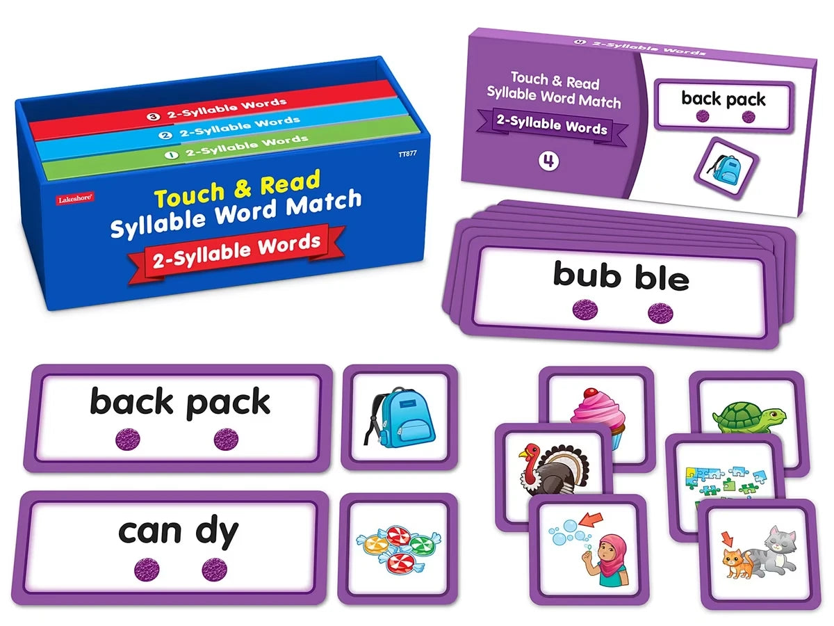 Touch & Read 2-Syllable Words Match - US 1453