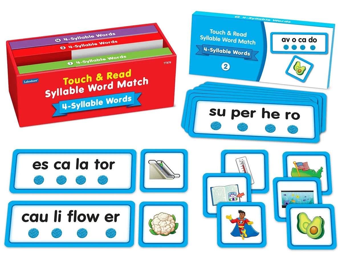 Touch & Read 4-Syllable Words Match - US 9362