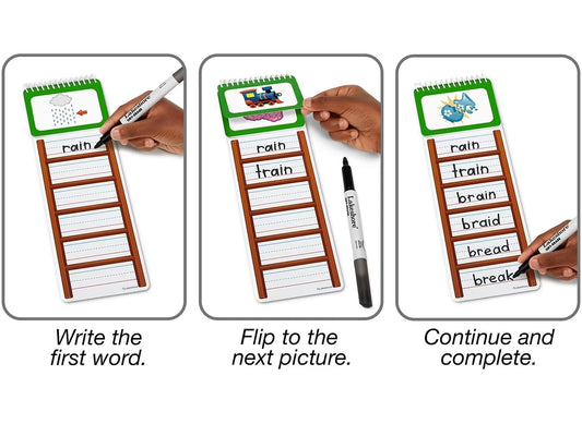 Write & Wipe Word Ladders - Vowel Sounds - US 1663