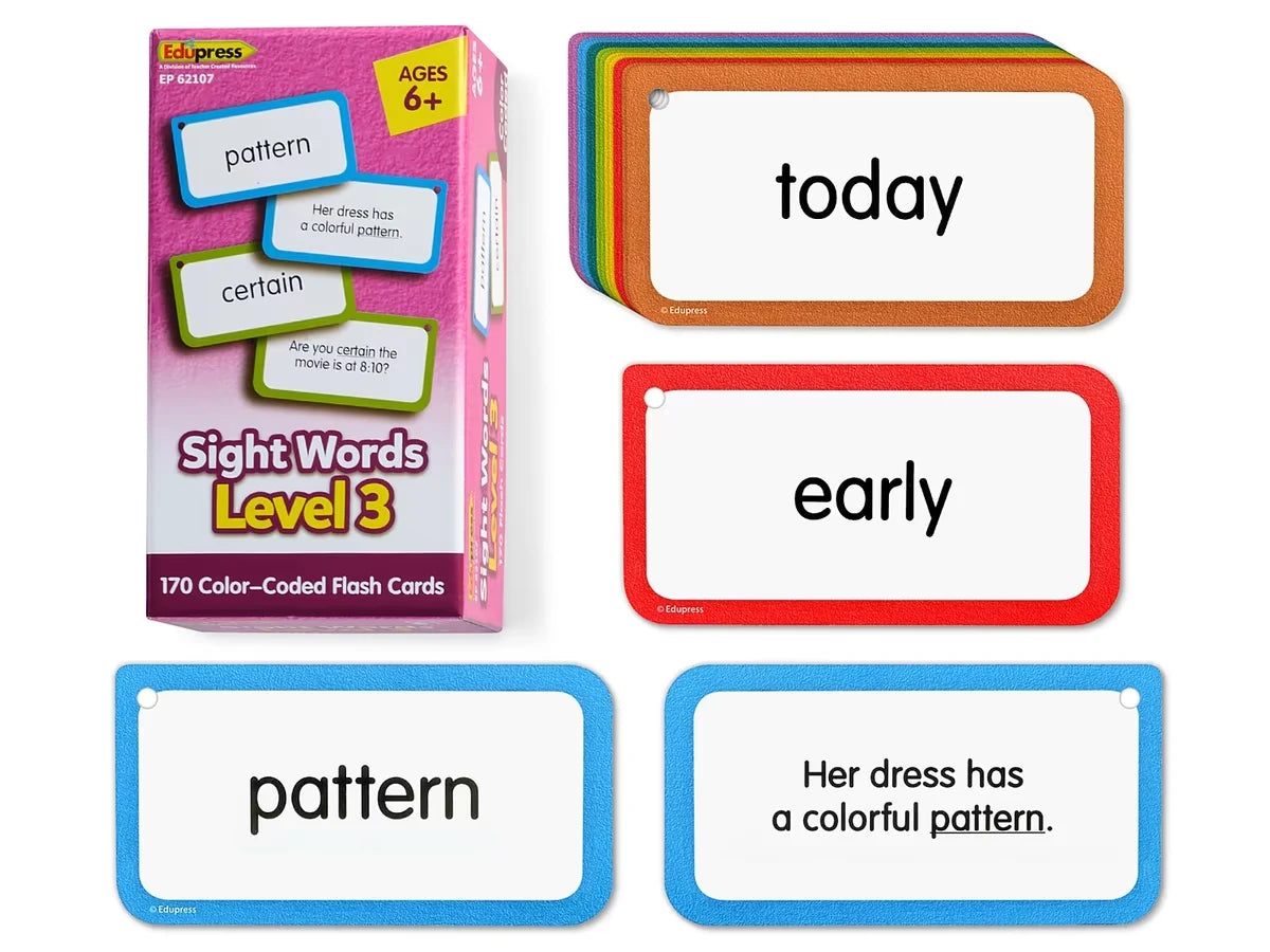 Sight-Words Flash Cards - Level 3 - US 1580