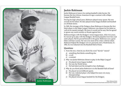 Black History Reading Comprehension Cards - US 9289