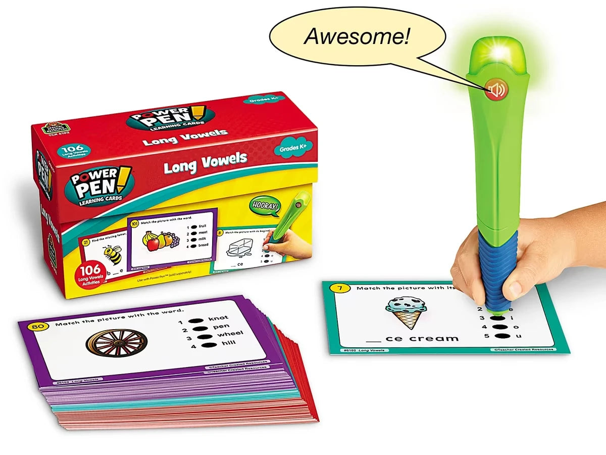 Long Vowels Power Pen!® Quiz Cards - US 3994