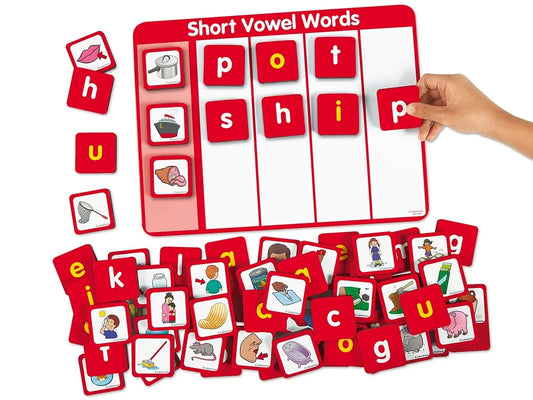 Magnetic Short Vowels Word Building Board - US 1158