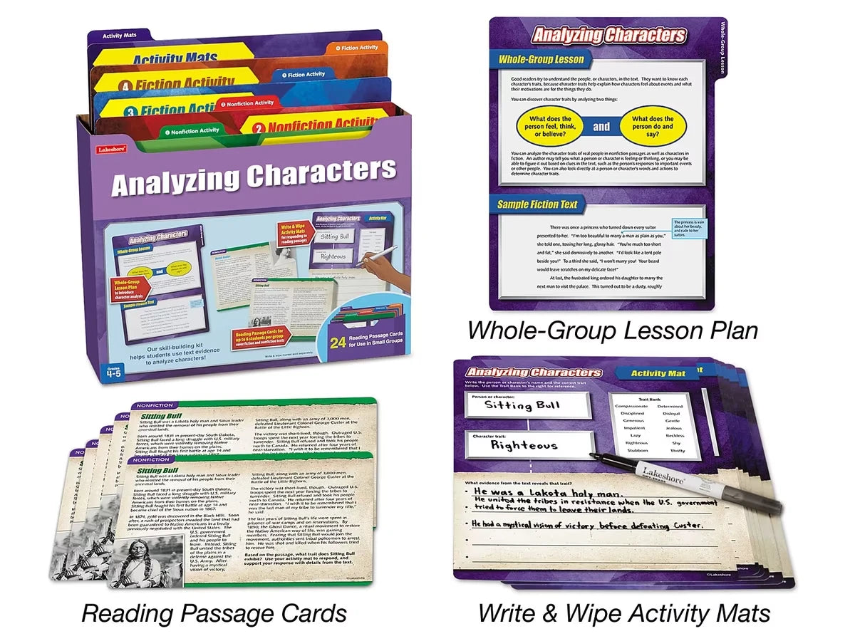 Analyzing Characters Finding Evidence Kit - Gr. 4-5 - US 2764