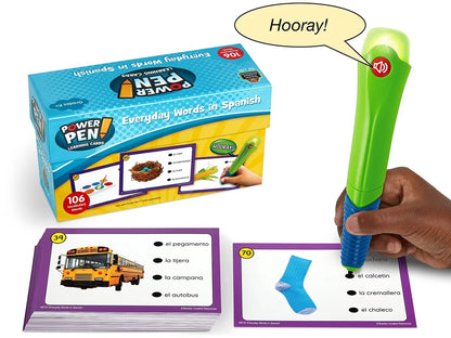 Power Pen!® Everyday Spanish Words Quiz Cards - US 1658