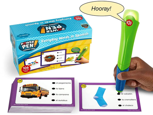 Power Pen!® Everyday Spanish Words Quiz Cards - US 1658