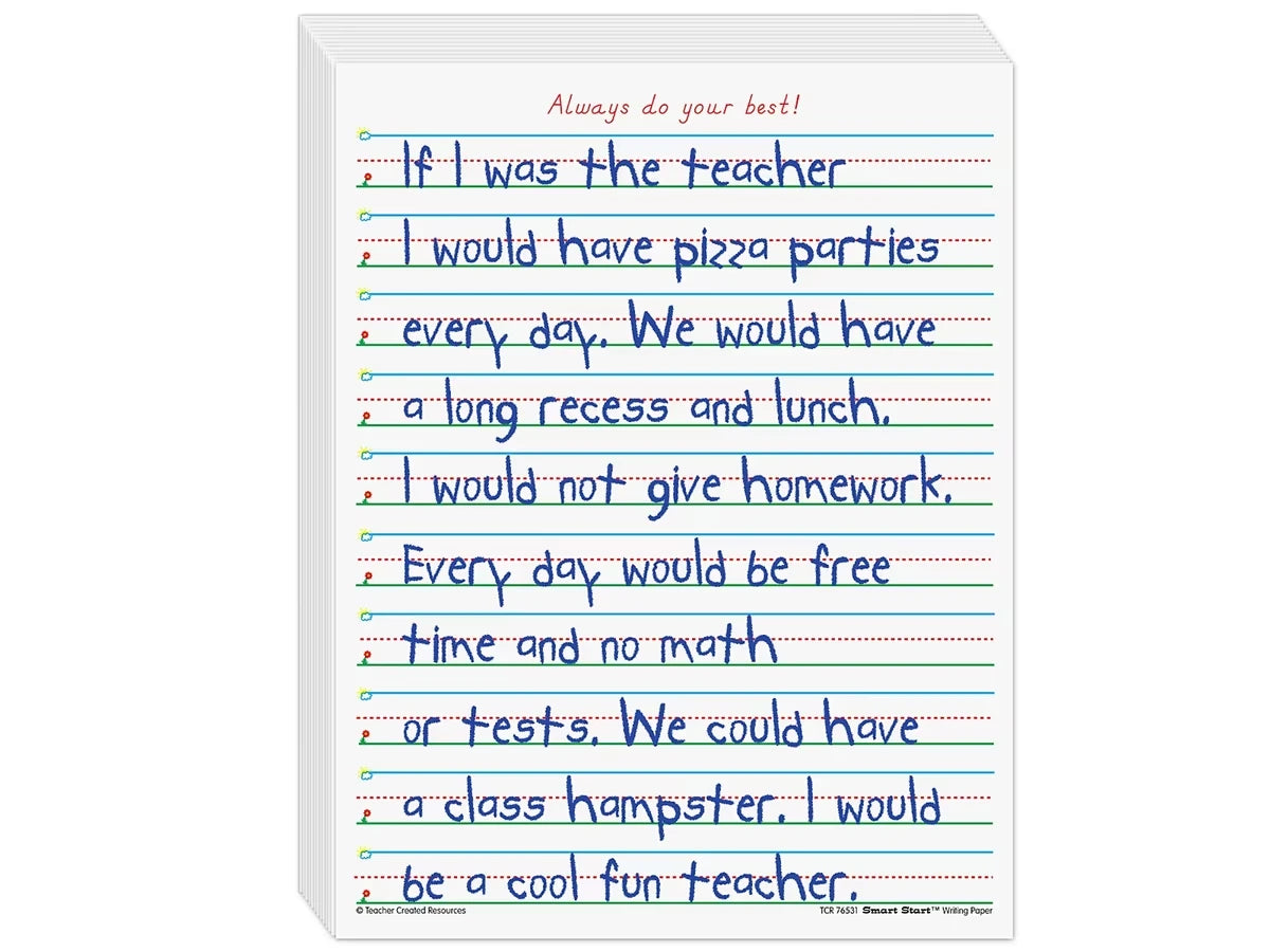 Smart Start 5/8" Ruled Writing Paper - Gr. 1-2 - US 3103