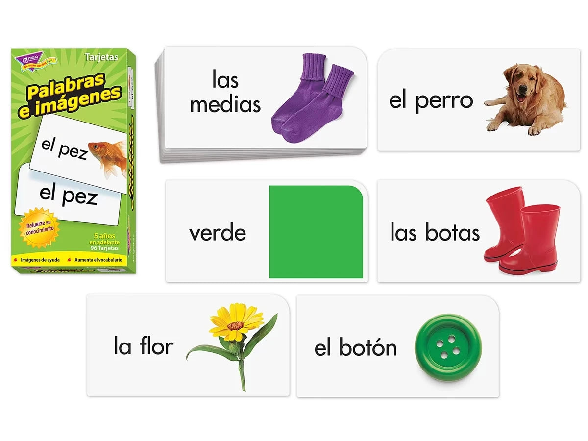 Palabras e imágenes (Spanish Picture-Words) Flash Cards - US 6477