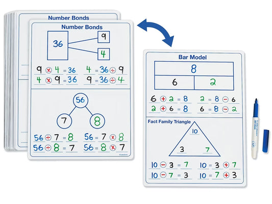Visualize Math Write & Wipe Boards - US 9962
