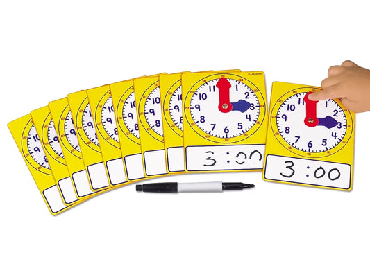 Write & Wipe Student Clocks - Set of 10 - US 1067