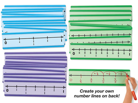 Student Write & Wipe Number Lines - Fractions - US 2320